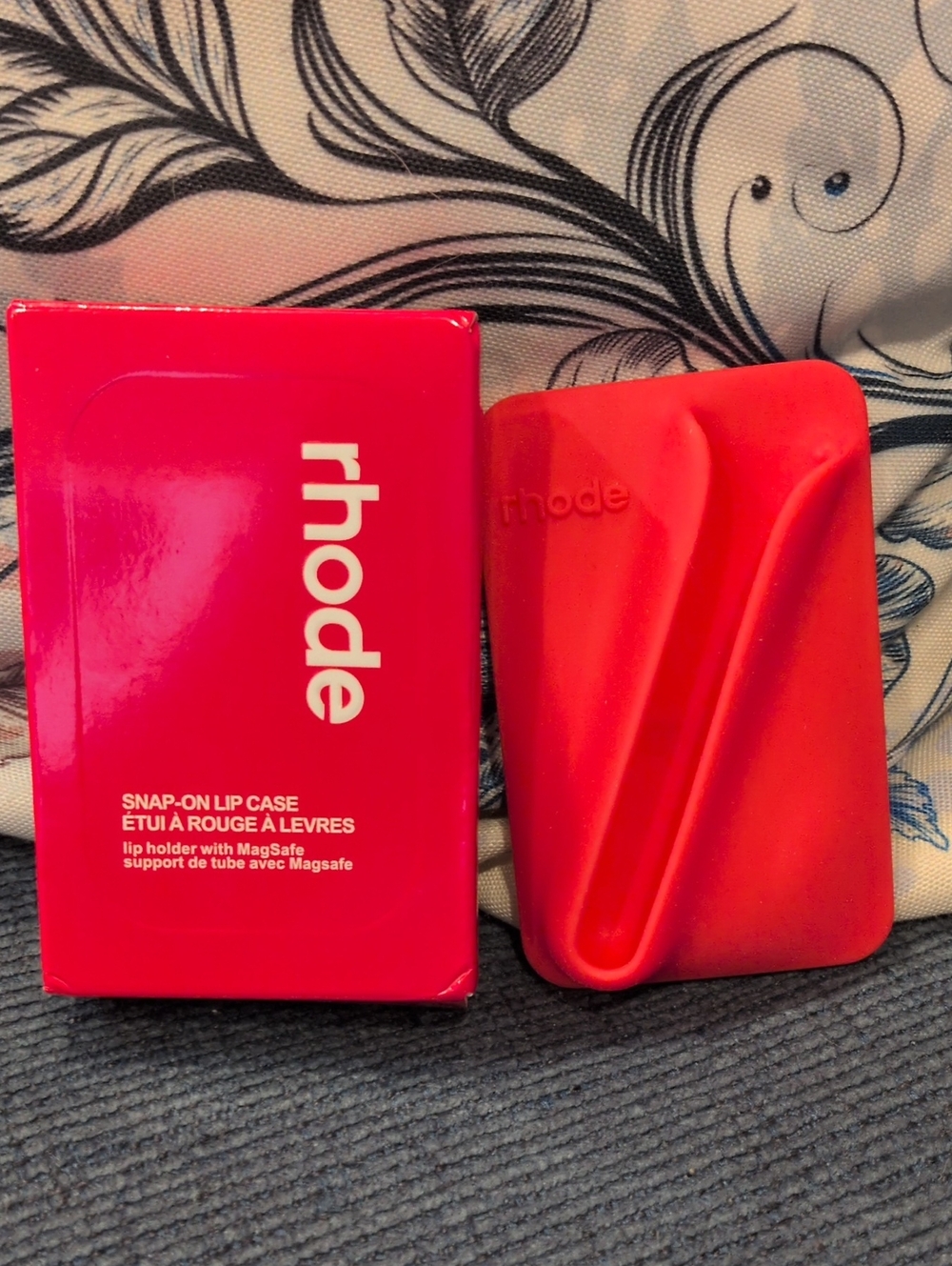 RHODE Silicone Snap-On Lip Case in Guava Spritz